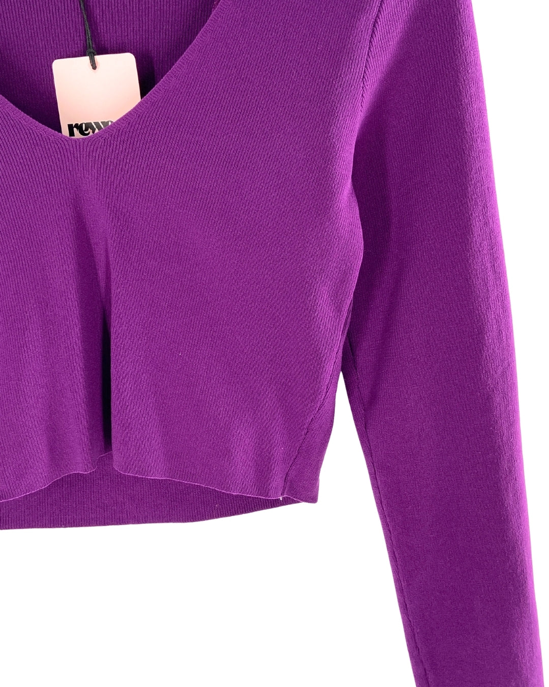 Saco crop canale escote en V