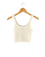 Blusa crop de tiras afelpada