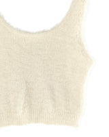 Blusa crop de tiras afelpada