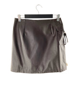 Falda mini efecto piel