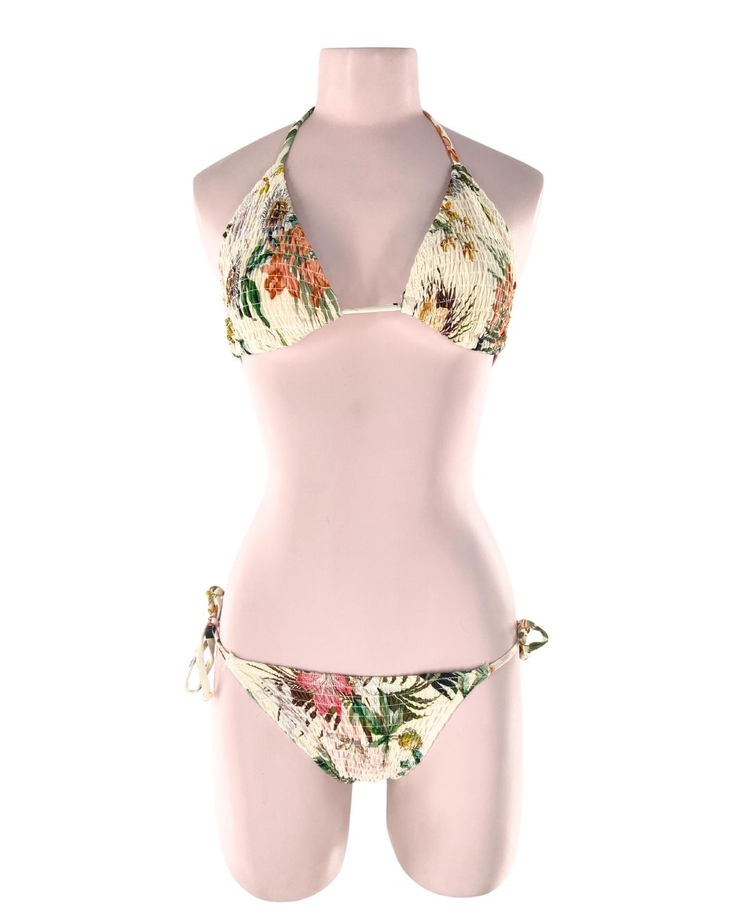 Bikini print flores encauchado
