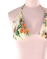 Bikini print flores encauchado