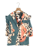 Blazer mangas 3/4 con print