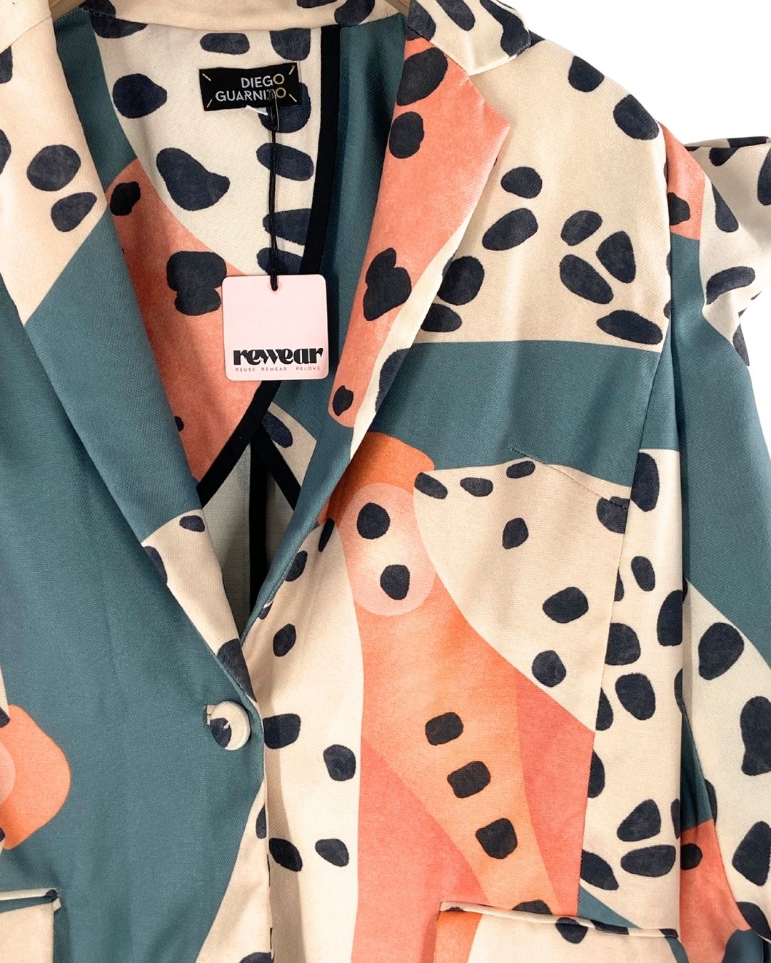 Blazer mangas 3/4 con print