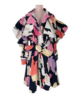 Chaqueta trench vuelos y print