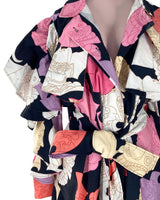 Chaqueta trench vuelos y print