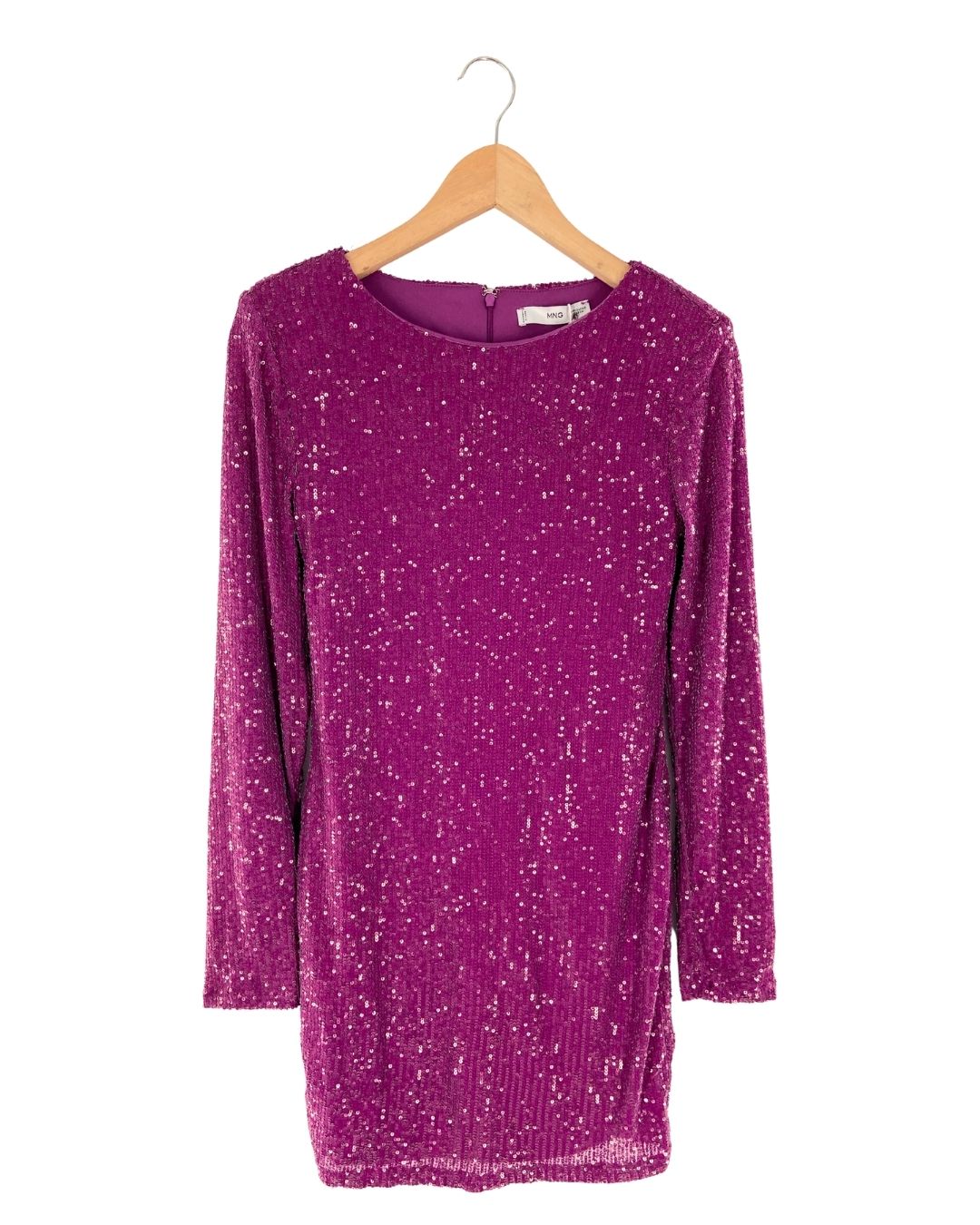 Vestido mini manga larga