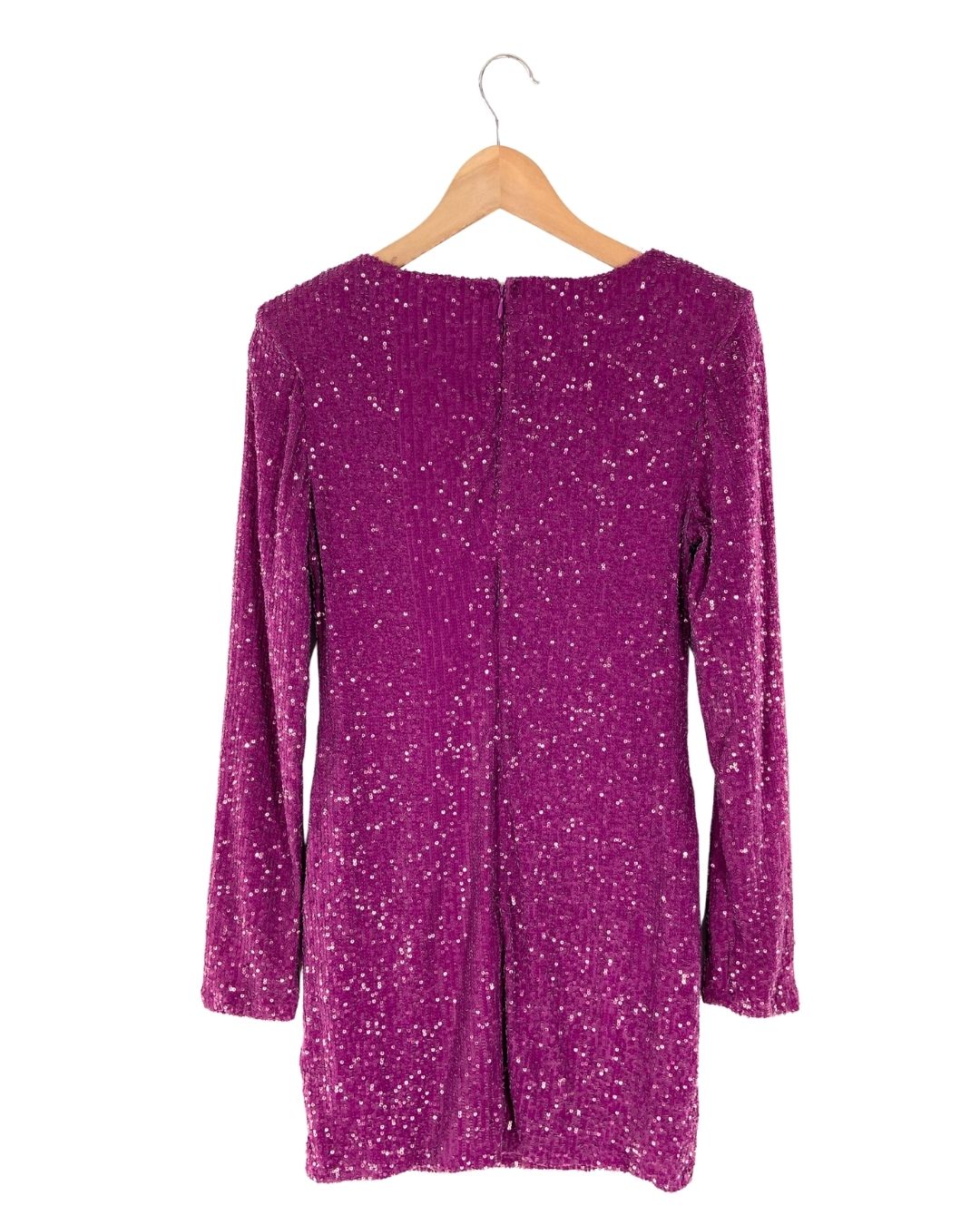 Vestido mini manga larga