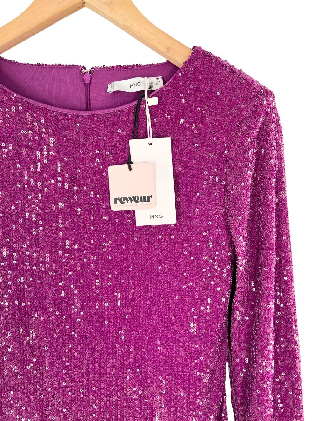 Vestido mini manga larga