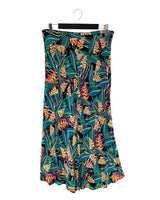 Falda midi print hojas