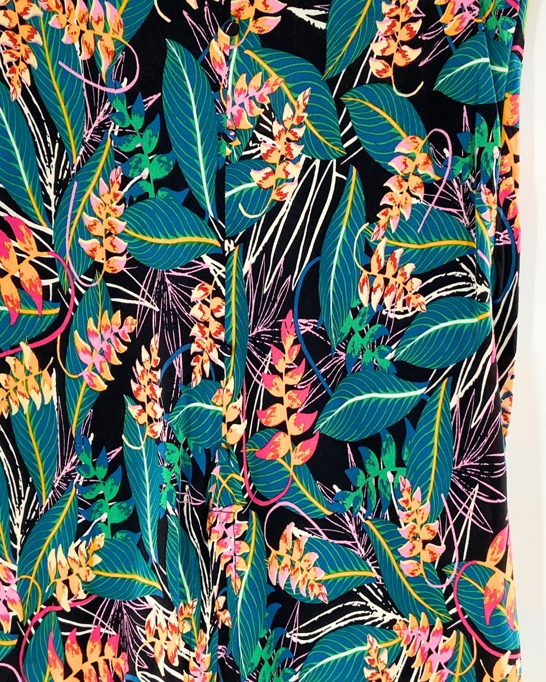 Falda midi print hojas