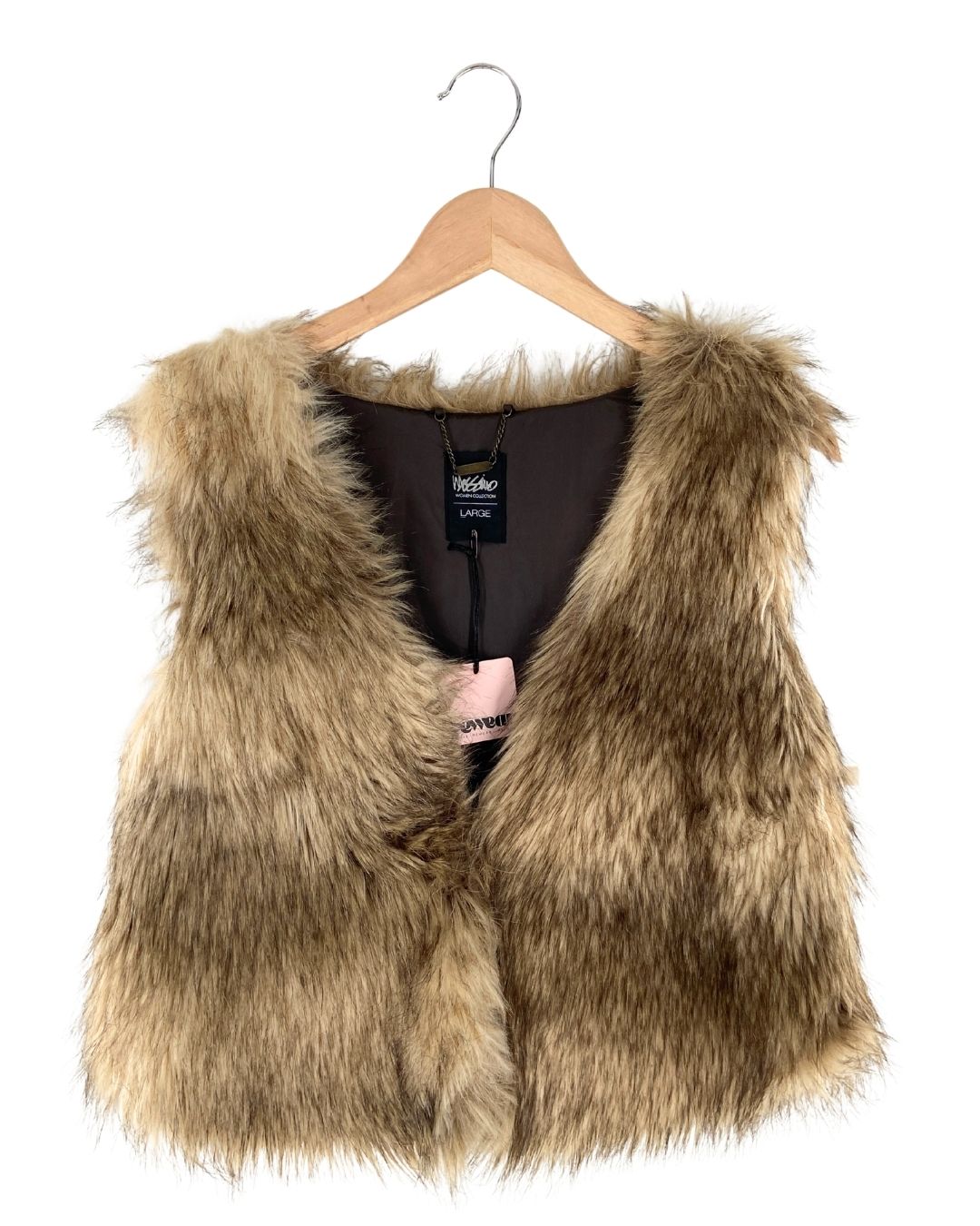 Chaleco afelpado abierto