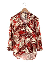 Camisa manga 3/4 print hojas