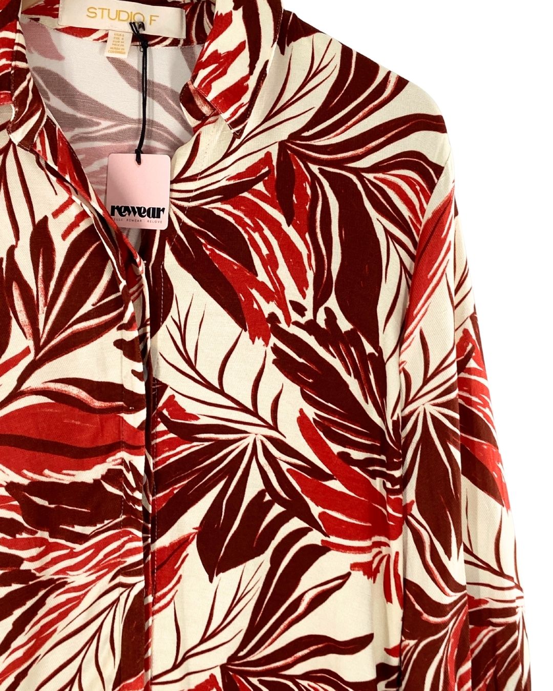 Camisa manga 3/4 print hojas