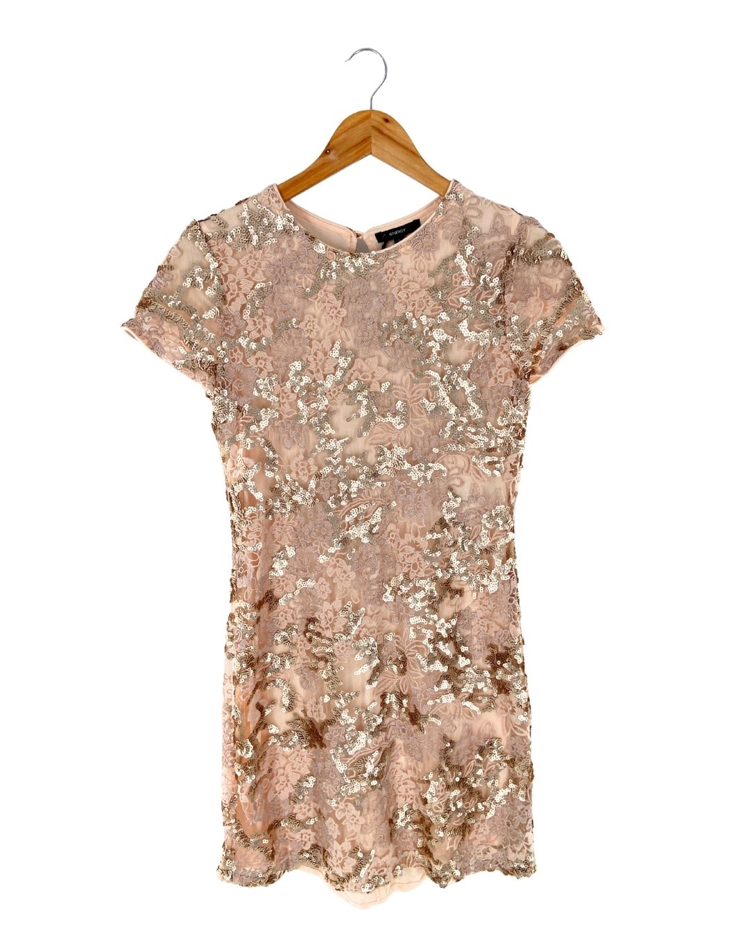 Vestido mini en blonda bordada