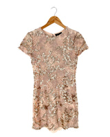 Vestido mini en blonda bordada