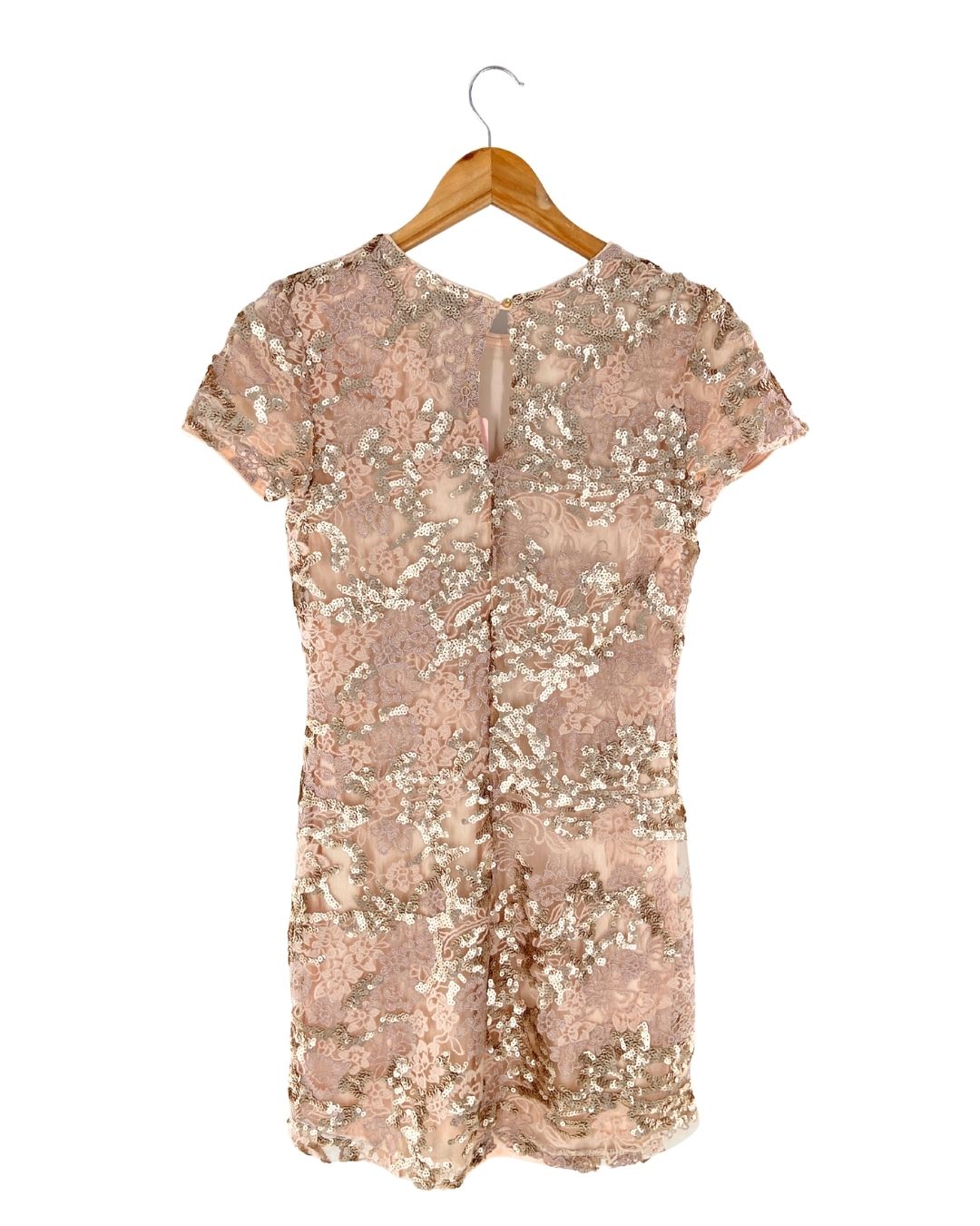 Vestido mini en blonda bordada