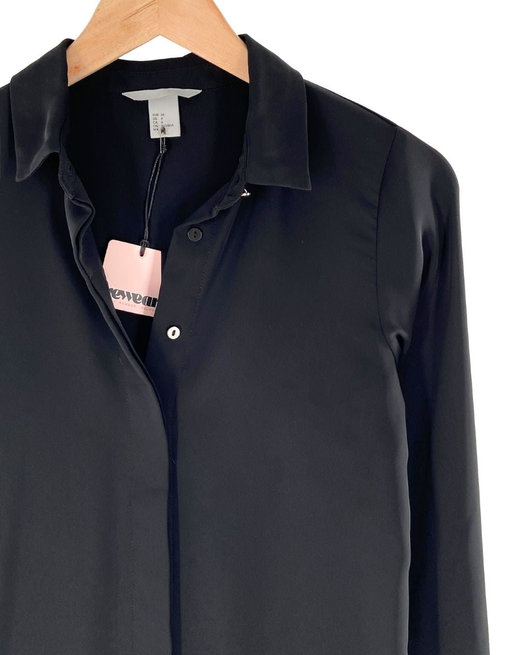 Camisa manga larga satinada