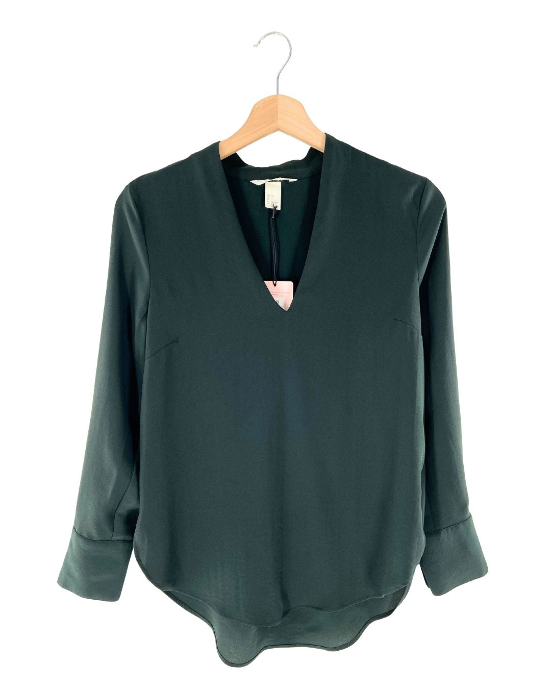 Blusa manga larga traslucida