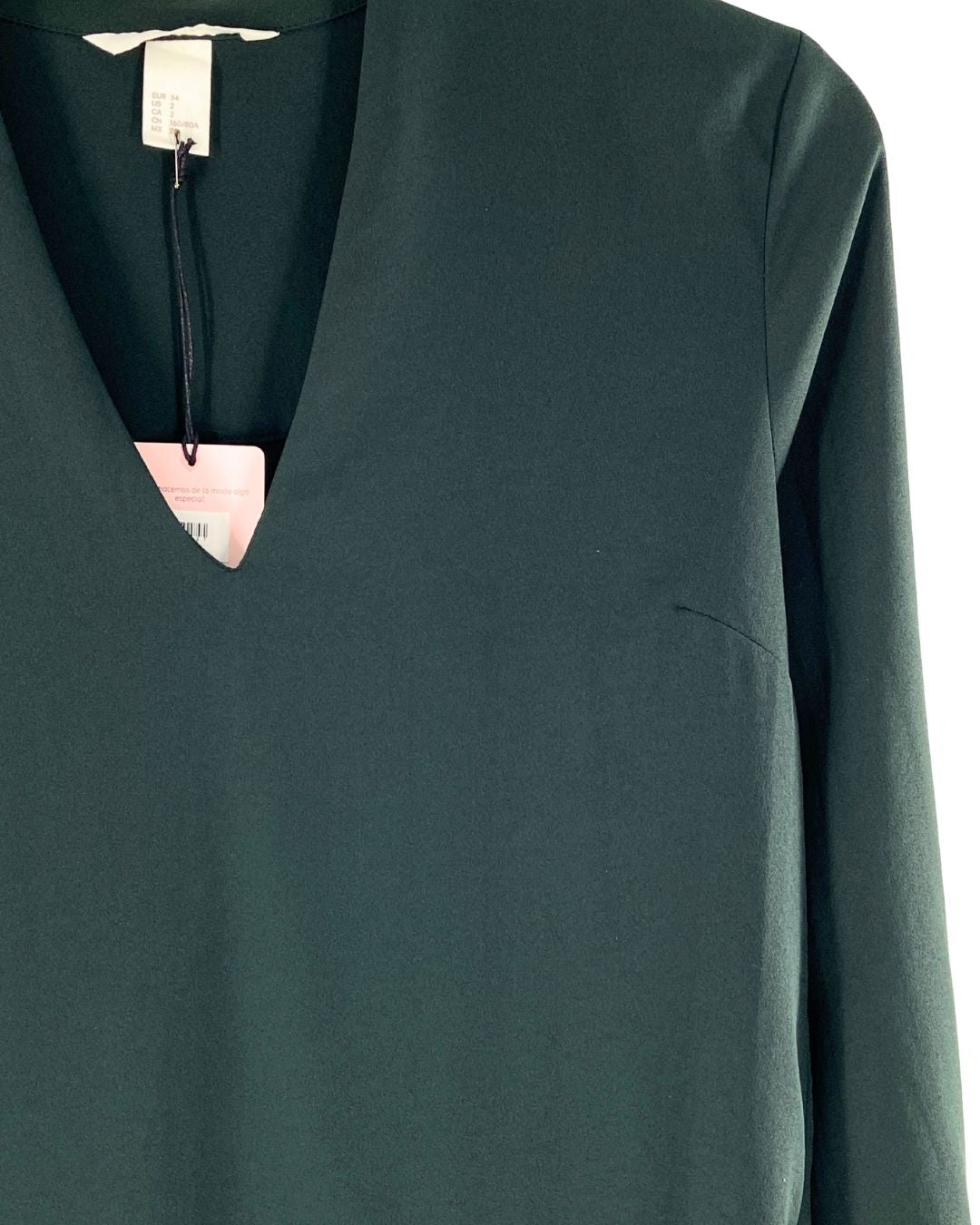 Blusa manga larga traslucida