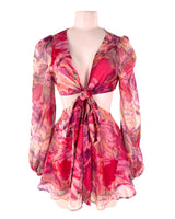 Vestido mini print flores