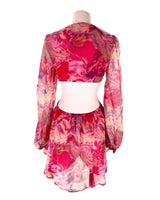 Vestido mini print flores