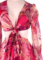 Vestido mini print flores