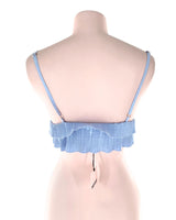 Crop top con mini plisados