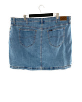 Falda mini en denim con forro