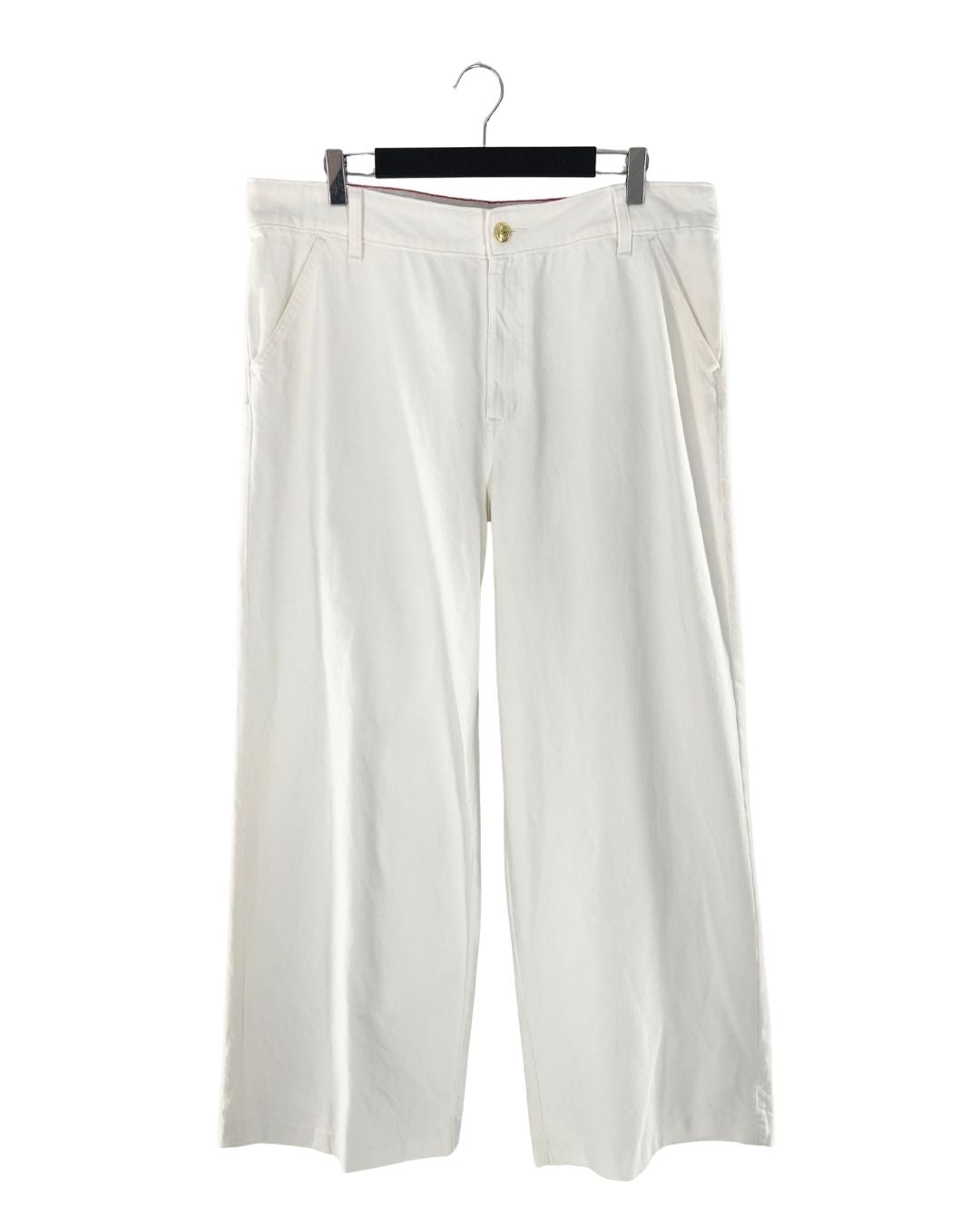 Jean rigido wide leg tiro alto