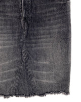 Falda midi en denim rigido