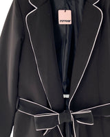 Blazer abierto con cinturon