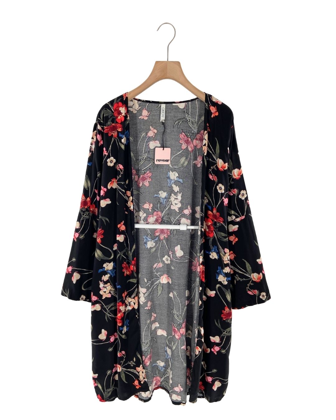 Sobretodo abierto midi print