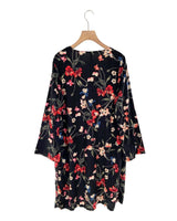 Sobretodo abierto midi print