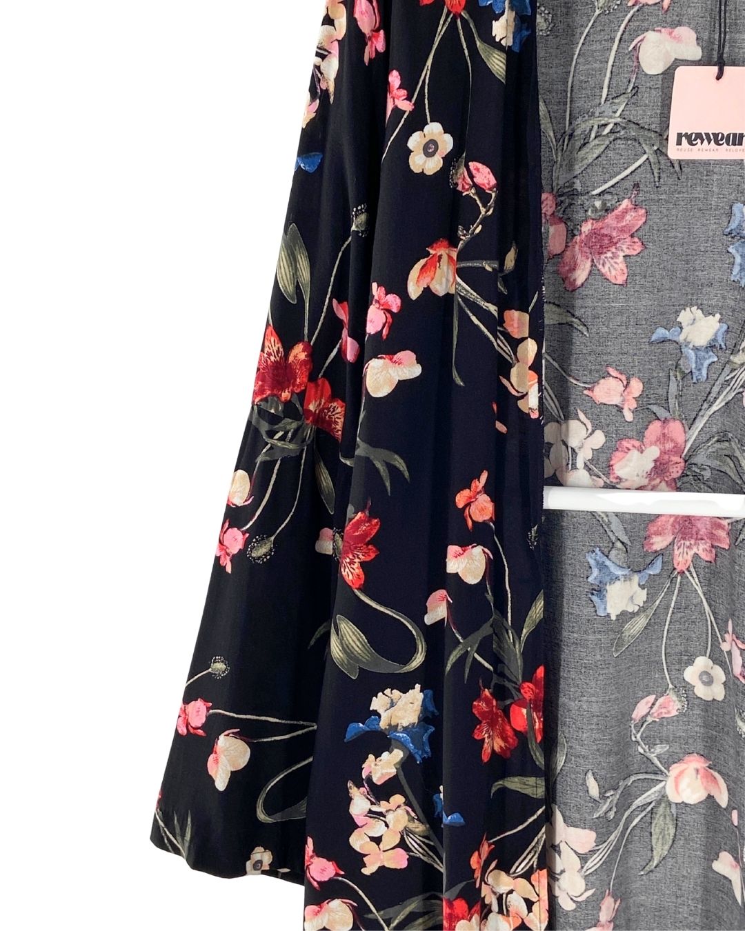 Sobretodo abierto midi print