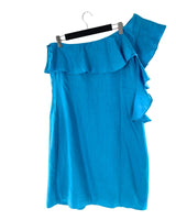 Vestido one shoulder en lino