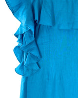 Vestido one shoulder en lino