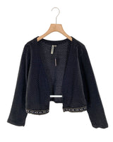 Saco abierto con textura print