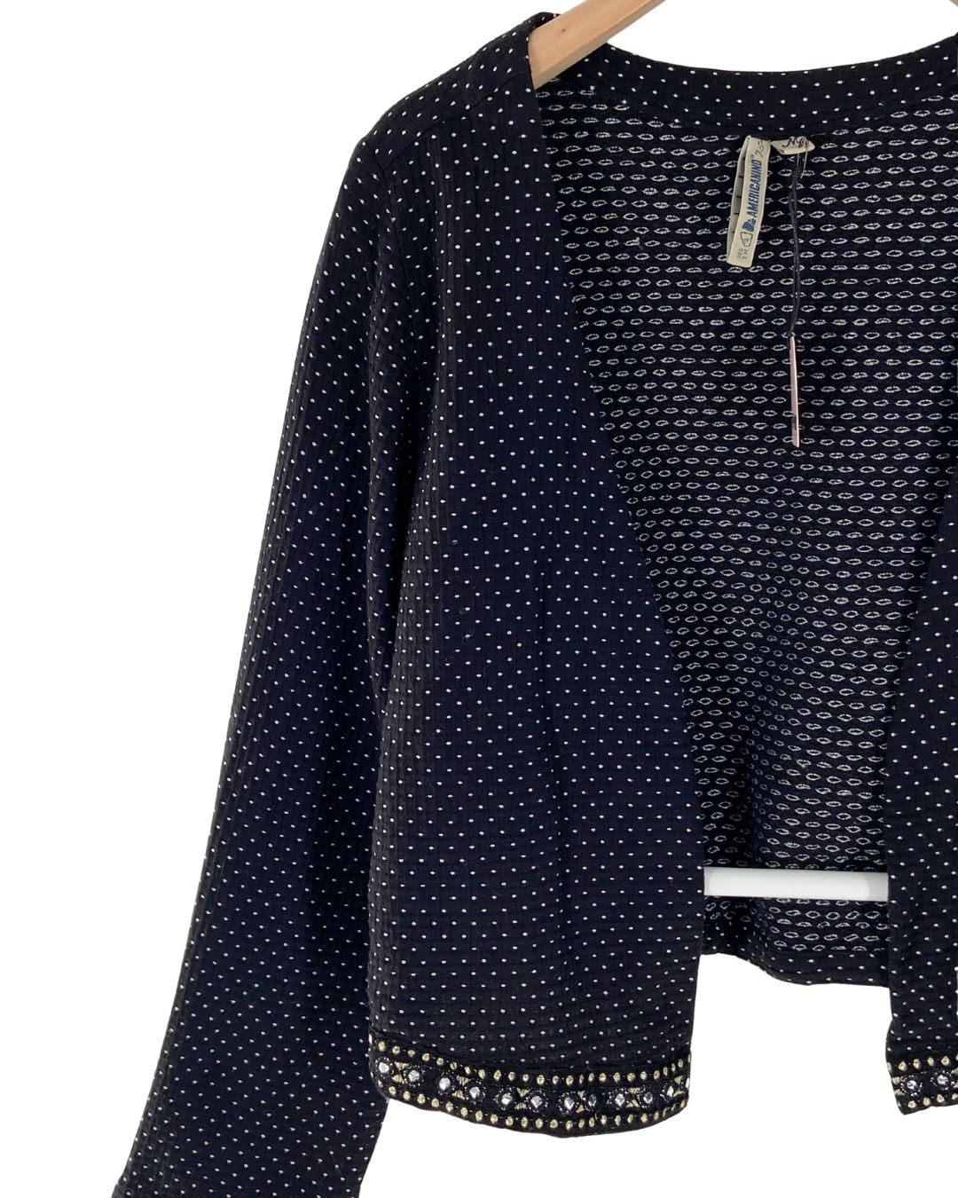 Saco abierto con textura print