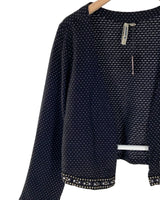 Saco abierto con textura print