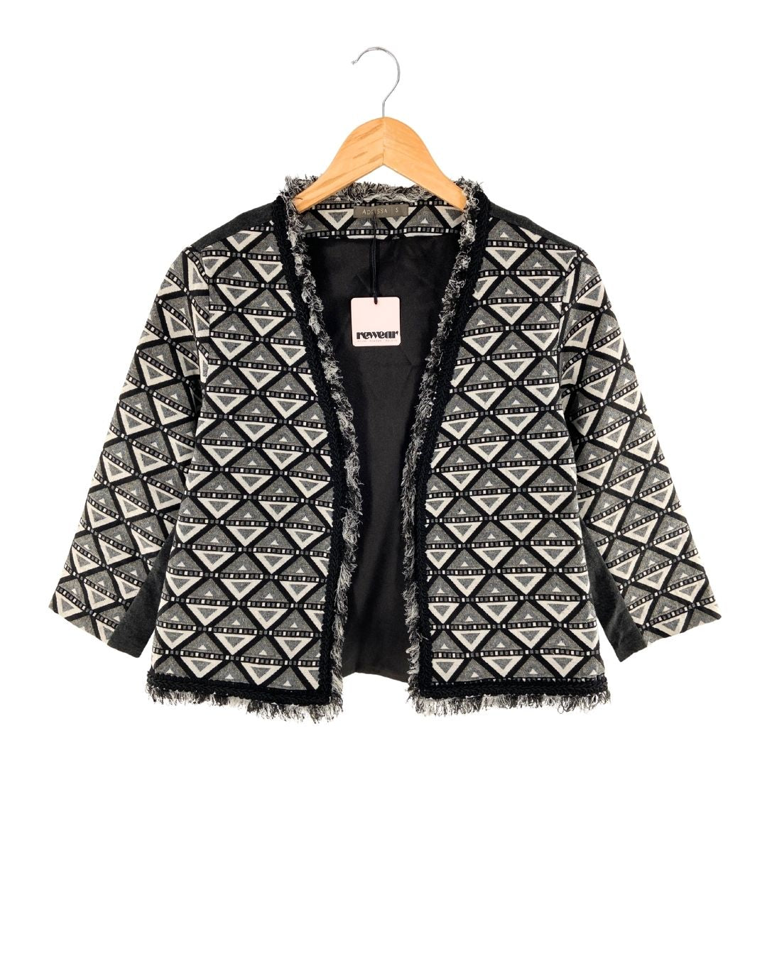 Blazer abierto con texturas