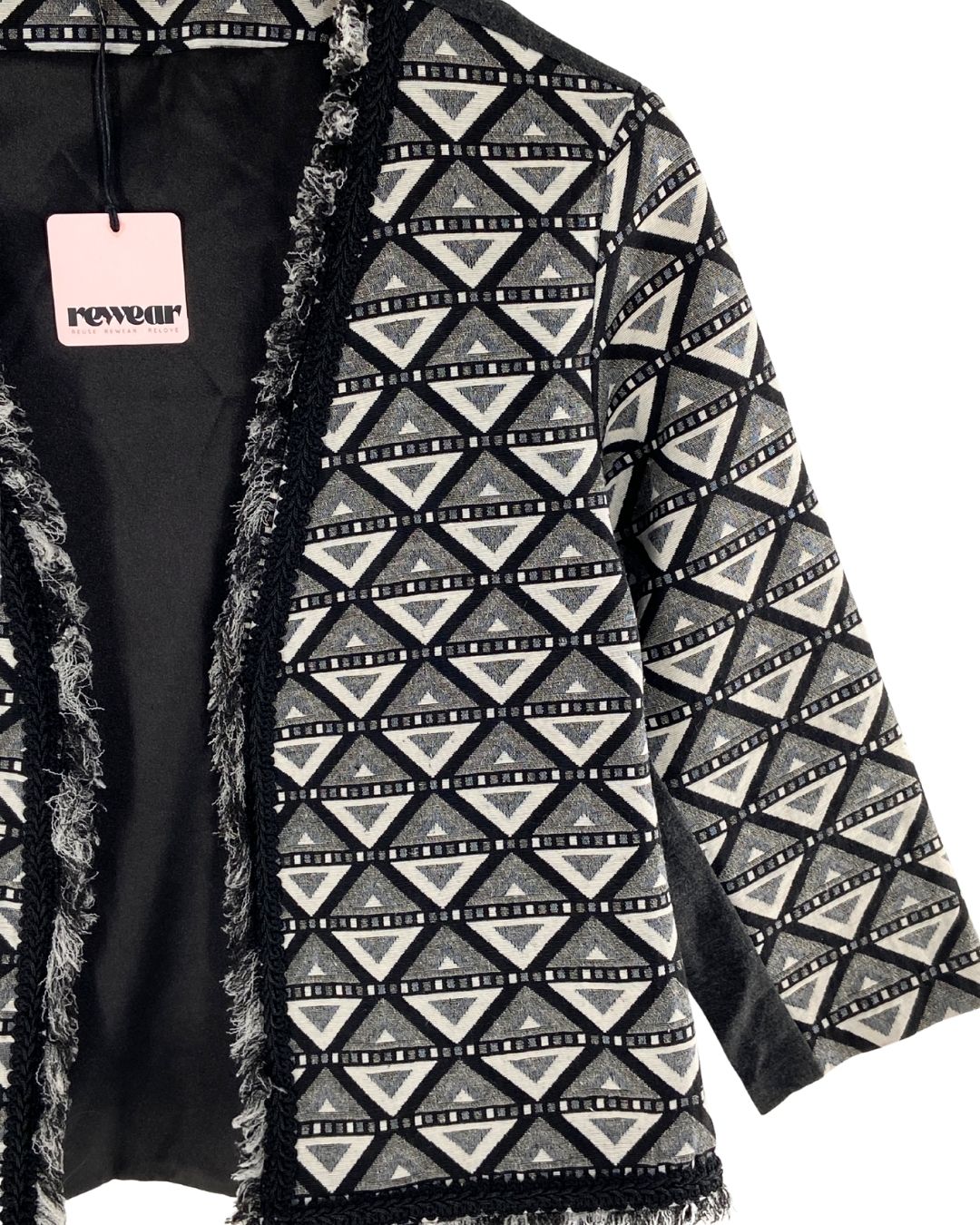 Blazer abierto con texturas