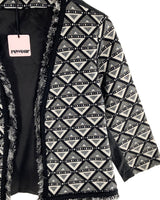 Blazer abierto con texturas