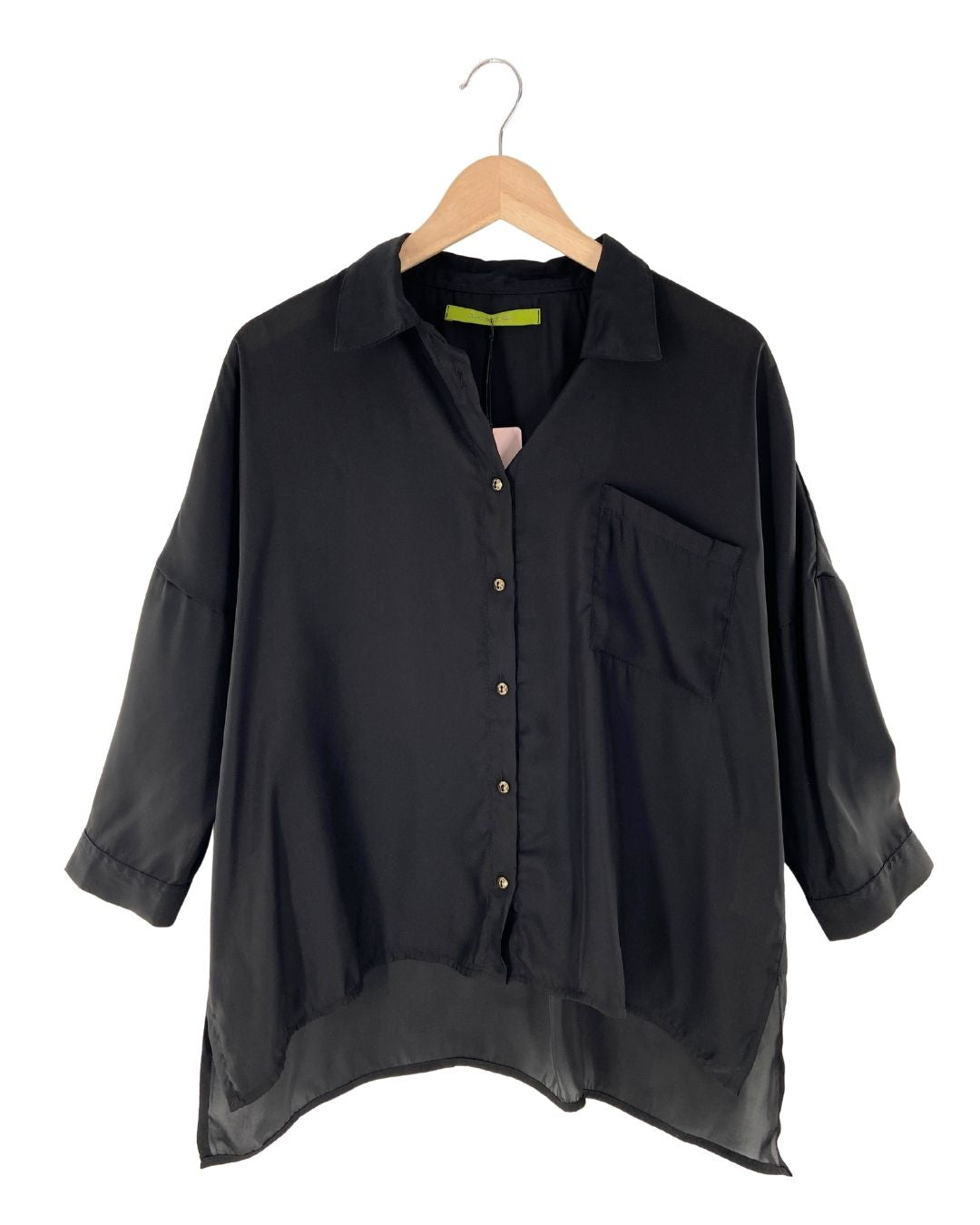 Camisa manga larga traslucida