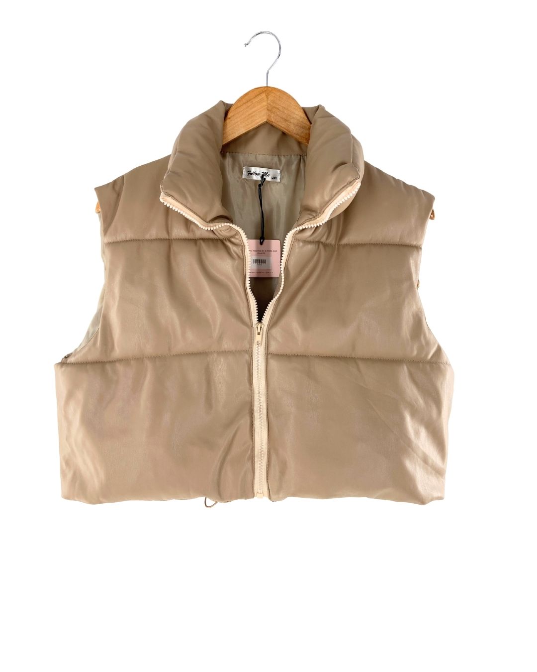 Chaleco crop acolchado