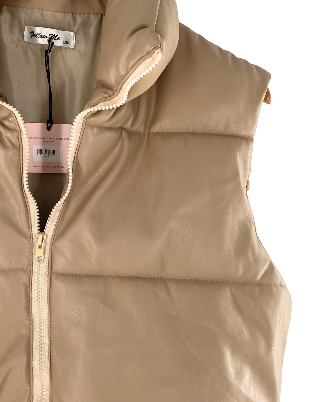 Chaleco crop acolchado