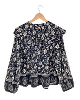 Blusa manga larga print flores