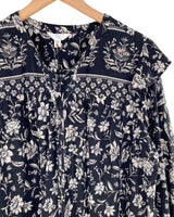 Blusa manga larga print flores