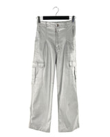 Pantalon cargo stretch en lamé
