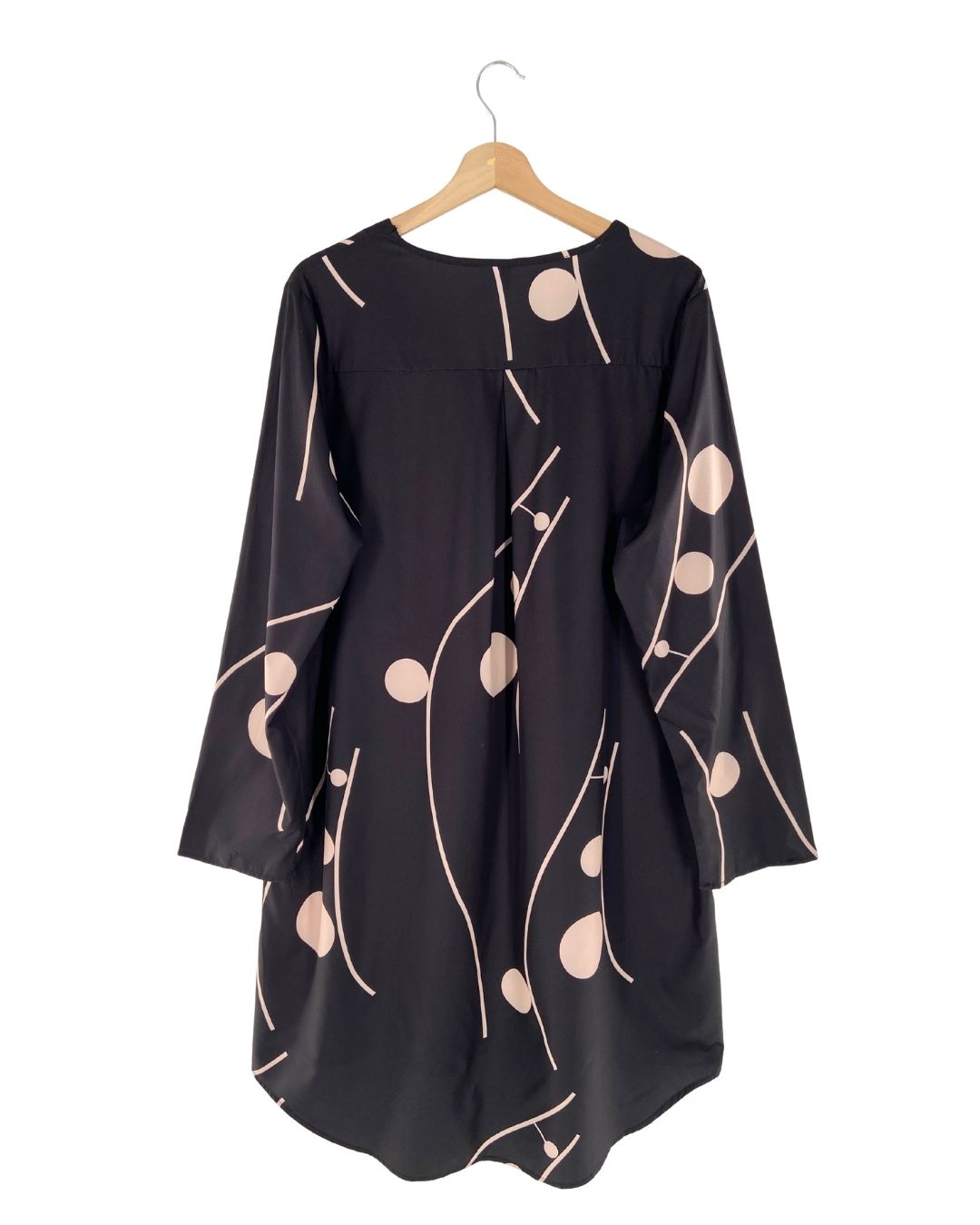 Vestido midi corte A con print